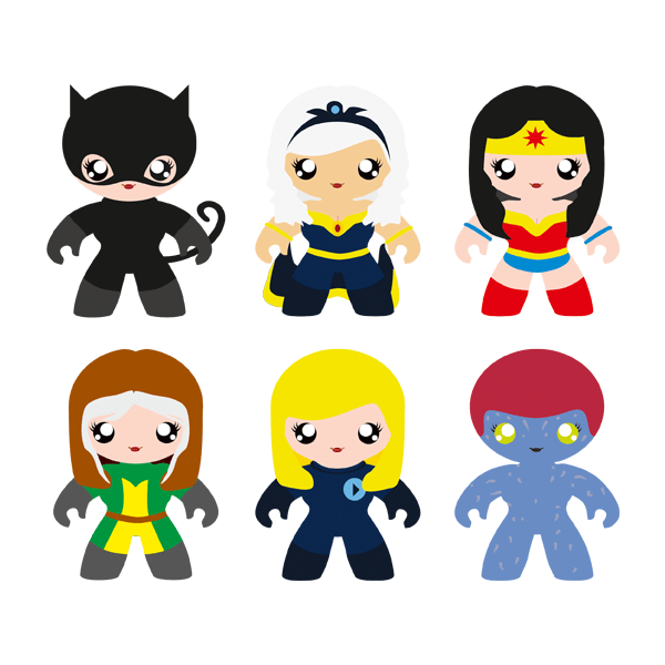 Vinilos Infantiles: Kit Heroínas
