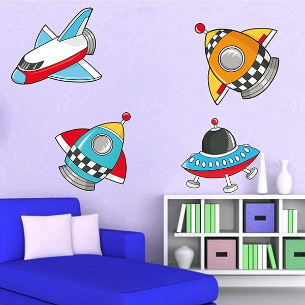 Vinilos Infantiles: Kit naves espaciales