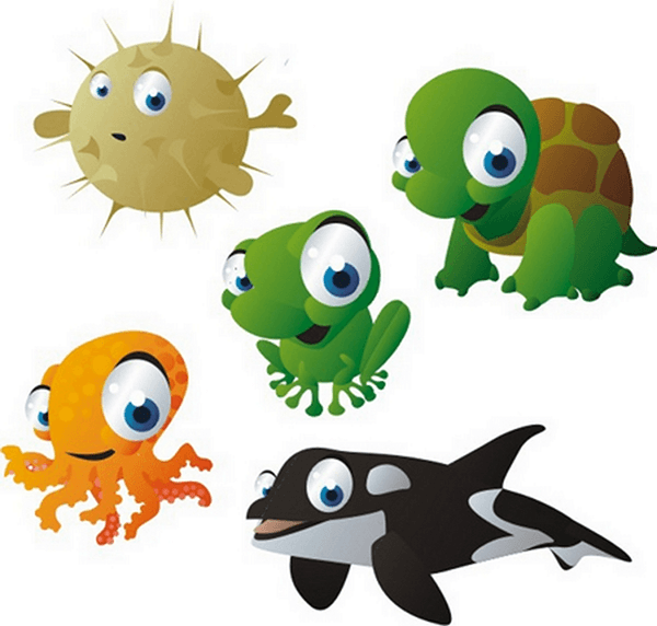 Vinilos Infantiles: Kit Acuario de seres marinos