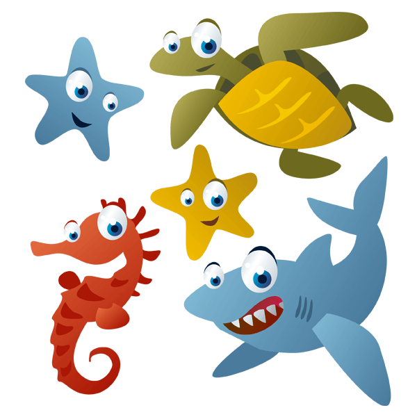 Vinilos Infantiles: Kit Acuario de agua salada