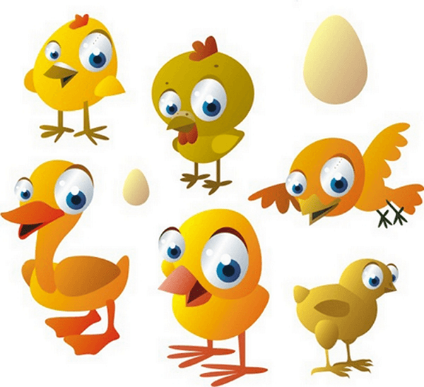 Vinilos Infantiles: Kit Aves de corral
