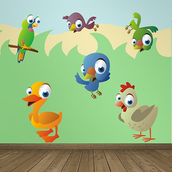 Vinilos Infantiles: Kit de Aves y Pájaros