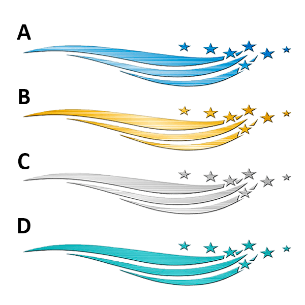 Pegatinas: Ondas y estrellas