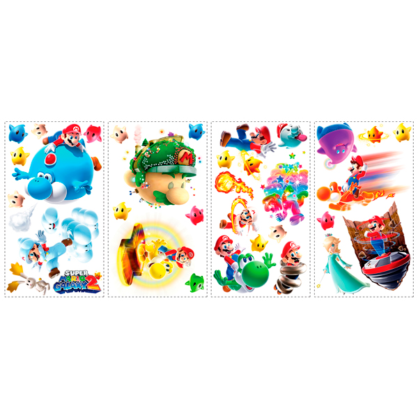 Vinilos Infantiles: Set 30X Super Mario Galaxy 2