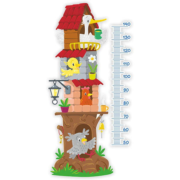 Vinilos Infantiles: Medidor Edificio de animales