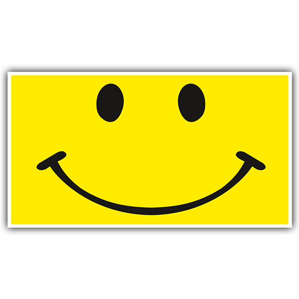 Pegatinas: Smiley rectangular