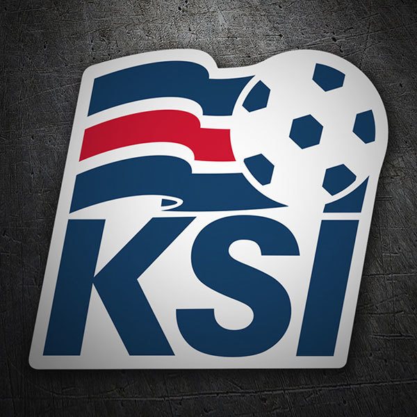Pegatinas: Islandia - Escudo de Fútbol