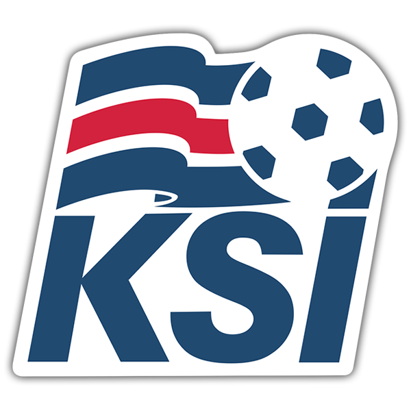 Pegatinas: Islandia - Escudo de Fútbol