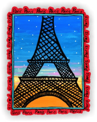 Vinilos Decorativos: Dibujo de la Torre Eiffel