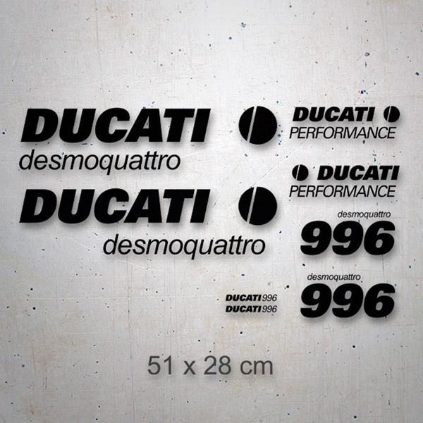 Pegatinas: Set 8X Ducati desmoquattro 996