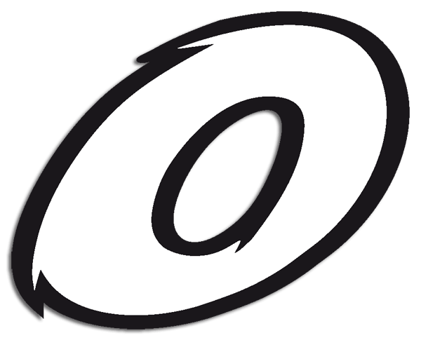 Pegatinas: Número 0 blanco y negro