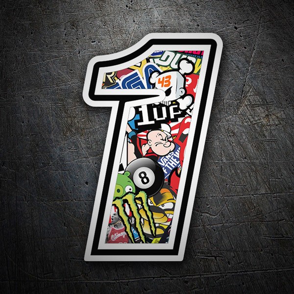 Pegatinas: Número 1 Stickerbomb