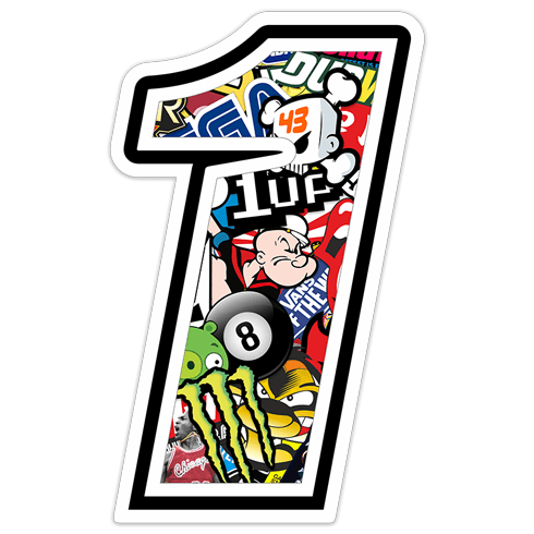 Pegatinas: Número 1 Stickerbomb