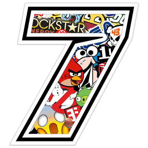 Pegatinas: Número 7 Stickerbomb