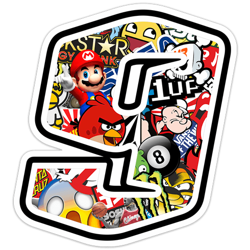 Pegatinas: Número 9 Stickerbomb