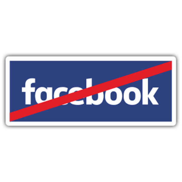 Pegatinas: Prohibido Facebook