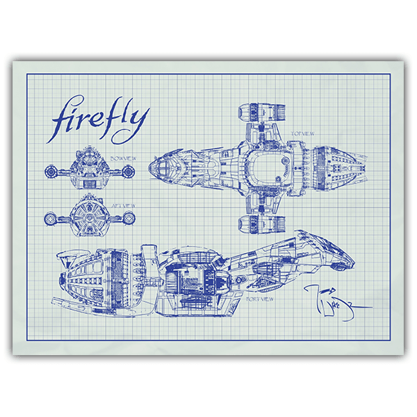 Vinilos Decorativos: Planos nave Firefly Serenity
