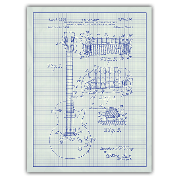 Vinilos Decorativos: Gibson Les Paul guitarra eléctrica