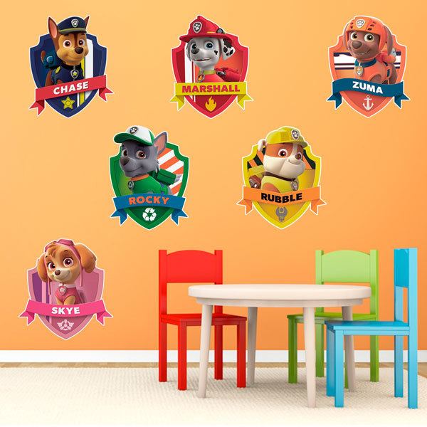 Vinilos Infantiles: Patrulla Canina Listos para el Rescate