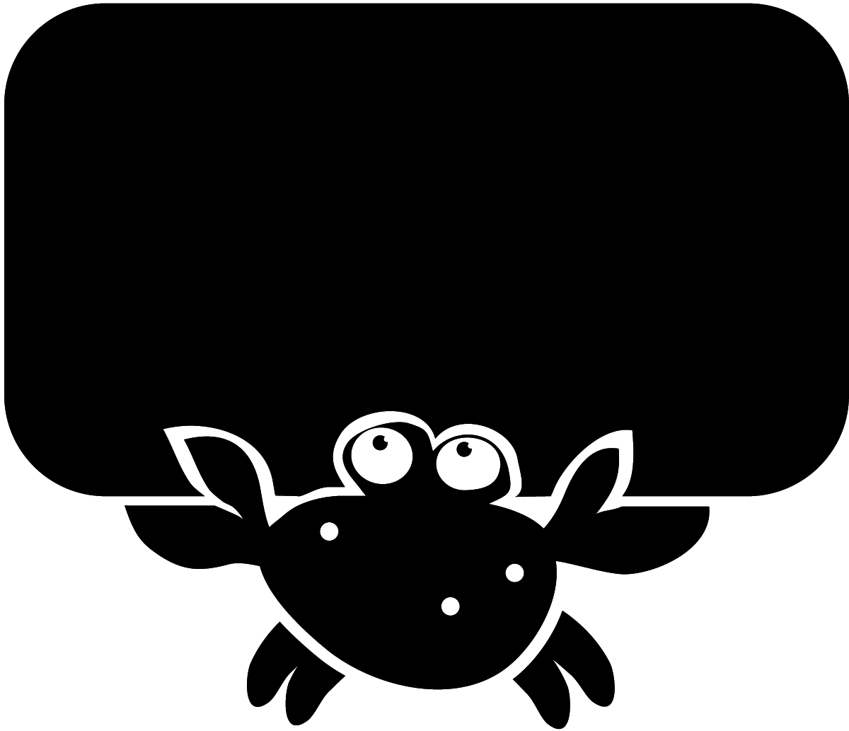 Vinilos Infantiles: Pizarra del cangrejo