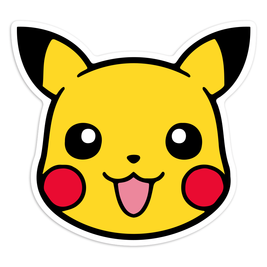 Pegatinas: Pikachu cara feliz Pokémon