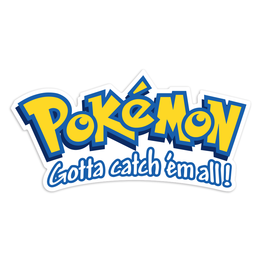 Pegatinas: Logo Pokémon eslogan inglés