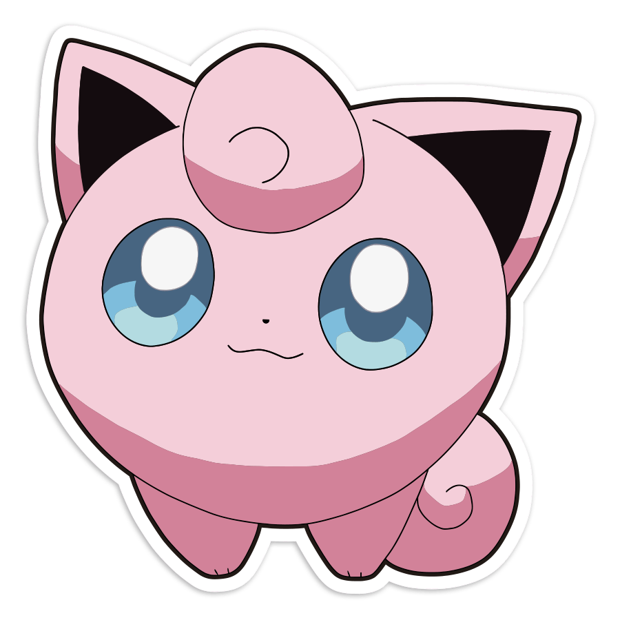 Pegatinas: Jigglypuff Pokémon clásico