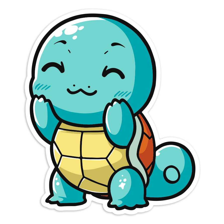 Pegatinas: Squirtle Chibi Pokémon