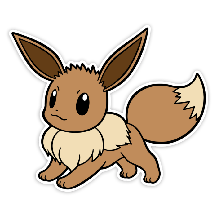 Pegatinas: Eevee en Acción Clásico