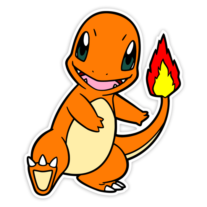 Pegatinas: Charmander Sonriente Clásico