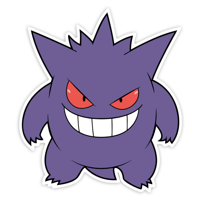 Pegatinas: Gengar Travieso Clásico
