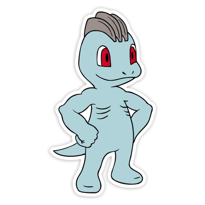 Pegatinas: Machop Clásico Forzudo