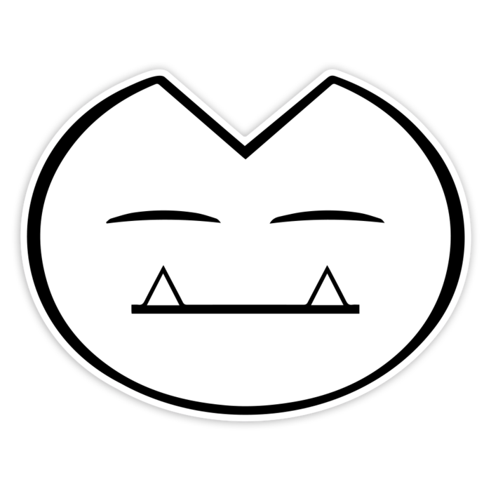 Pegatinas: Cara Snorlax Clásico Minimal