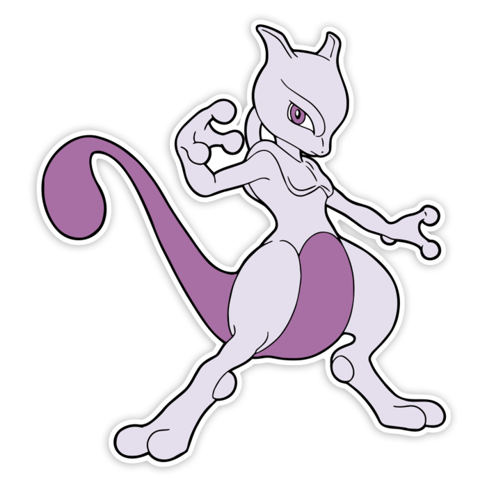 Pegatinas: Mewtwo Clásico Poder Psíquico