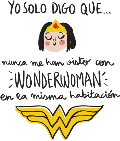 Vinilos Infantiles: Nunca me han visto con Wonderwoman