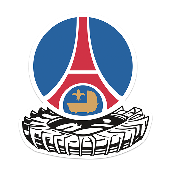 Vinilos Decorativos: Escudo PSG años ochenta