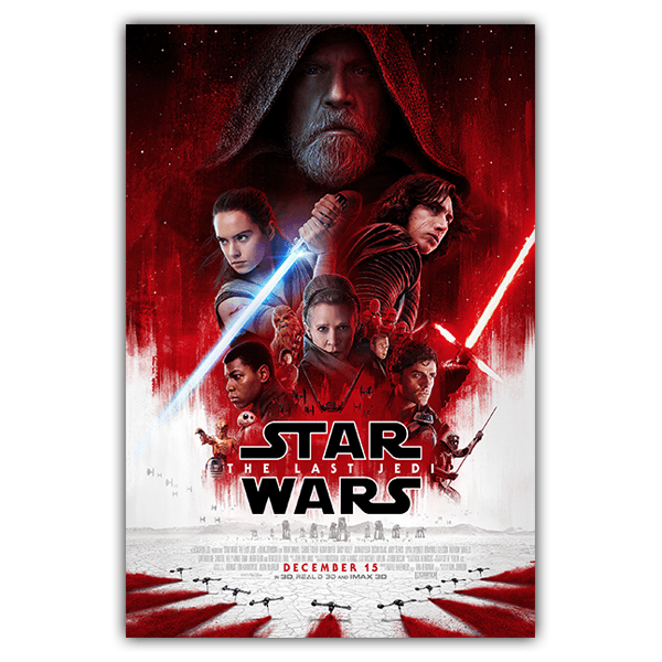 Vinilos Decorativos: Póster adhesivo Star Wars The last Jedi