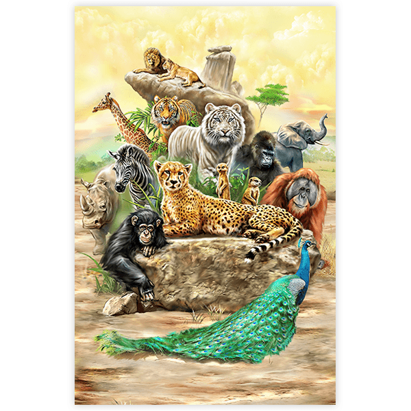 Vinilos Decorativos: Póster adhesivo Animales exóticos