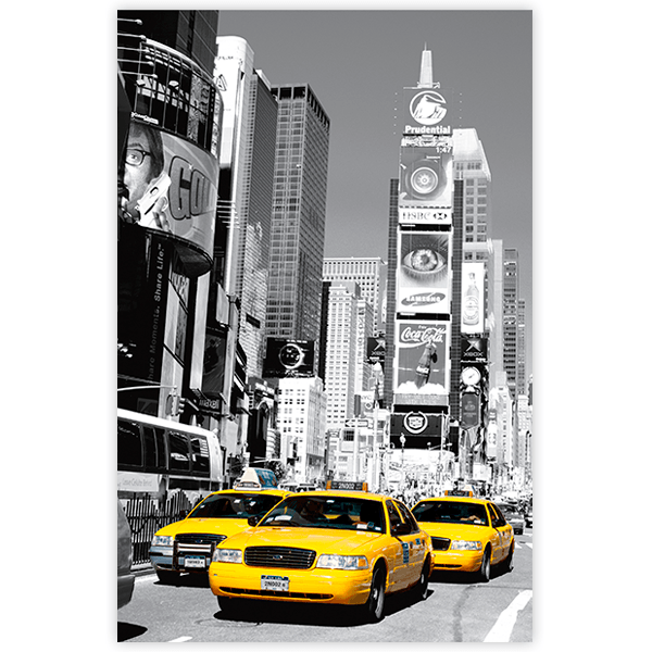 Vinilos Decorativos: Póster adhesivo Taxis en Times Square