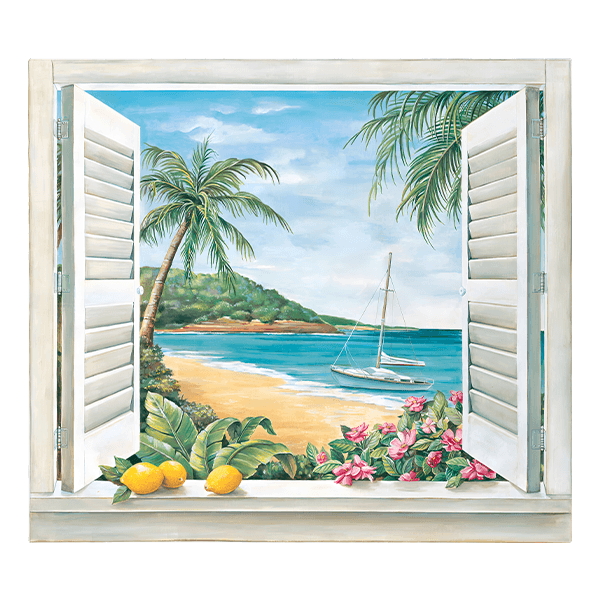 Vinilos Decorativos: Ventana junto al mar