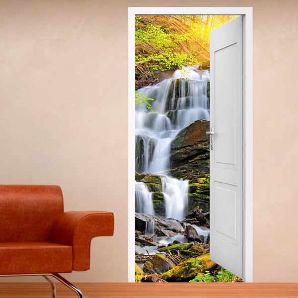 Fotomurales: Puerta abierta cascada