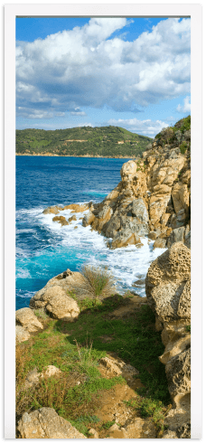 Vinilos Decorativos: Puerta acantilado junto al mar