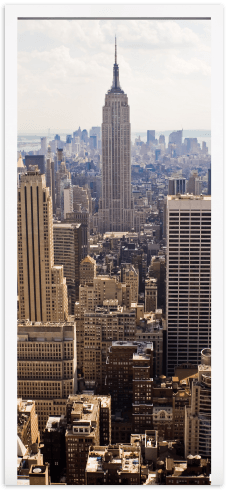 Vinilos Decorativos: Puerta vista del Empire State