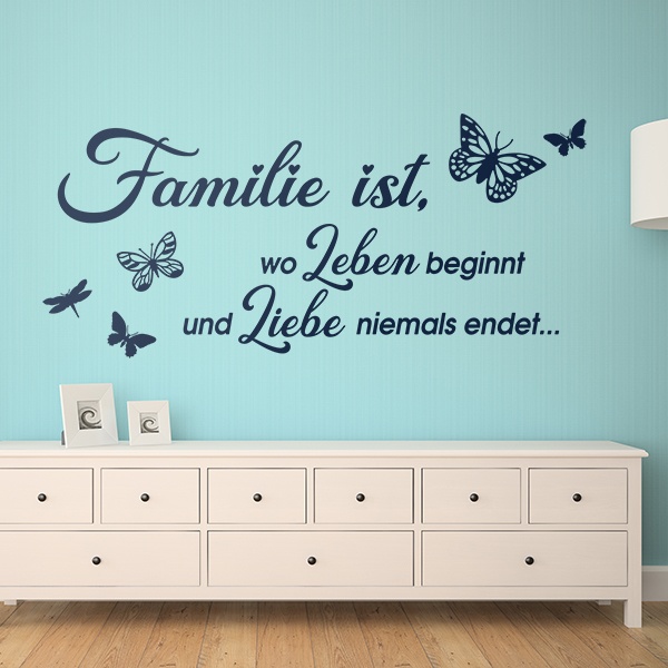 Vinilos Decorativos: Familie ist, wo leben beginnt...