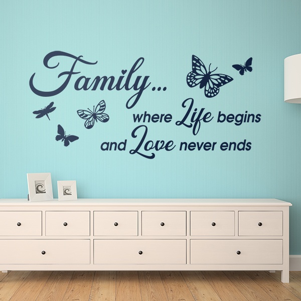 Vinilos Decorativos: Family is where life begins
