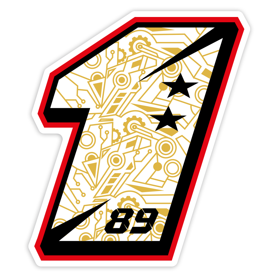 Pegatinas: Número 1 Jorge Martín MotoGP
