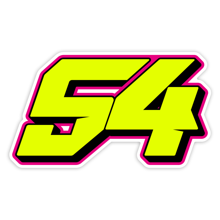 Pegatinas: Número 54 MotoGP Fermín Aldeguer