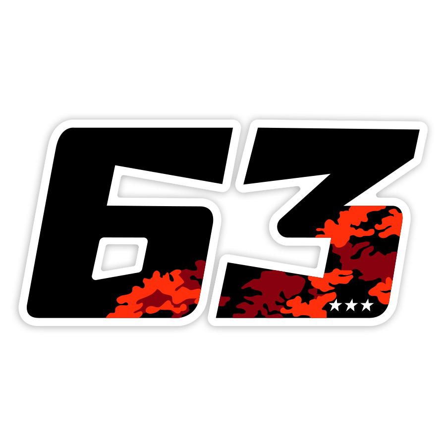 Pegatinas: Número 63 MotoGP Francesco Bagnaia