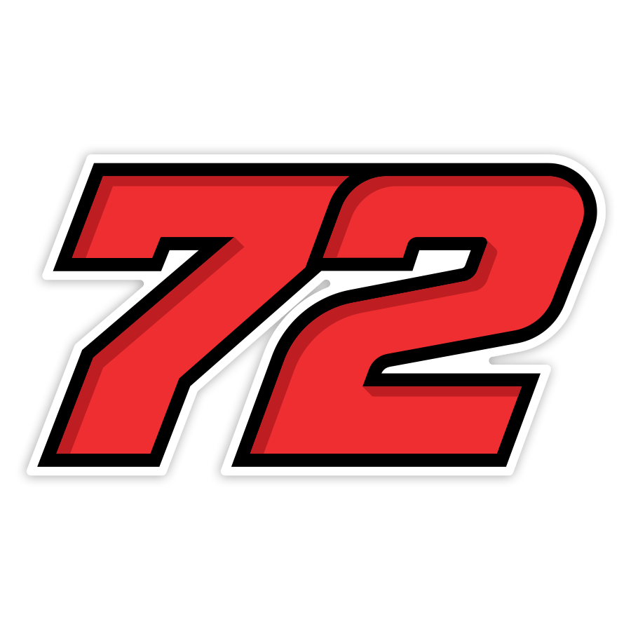 Pegatinas: Número 72 MotoGP Marco Bezzecchi