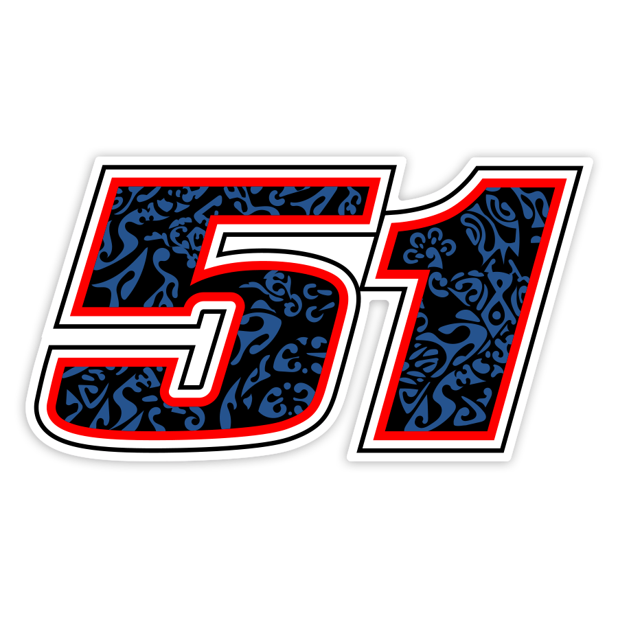 Pegatinas: Número 51 MotoGP Michele Pirro